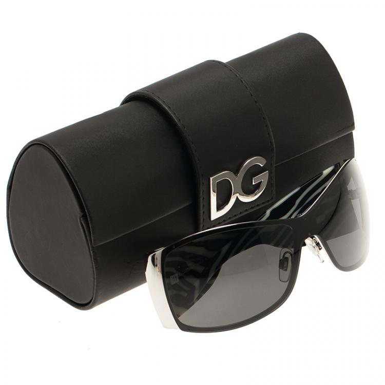 Pre Owned Dolce and Gabbana Zebra Rectangle Sunglasses 