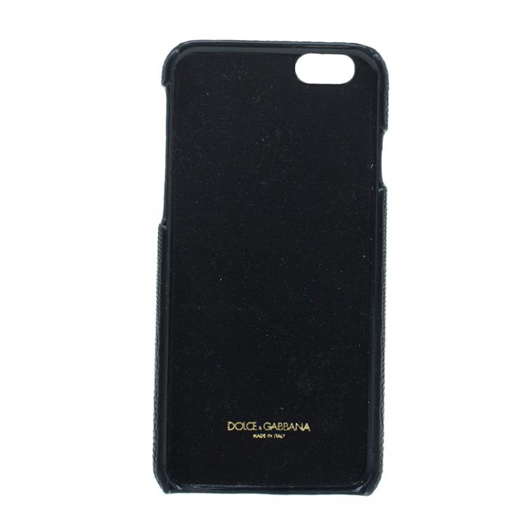Pre Owned Dolce and Gabbana Black Jeweled iPhone Cover