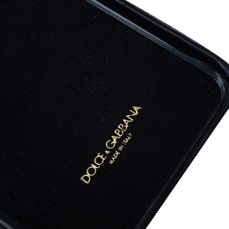 Pre Owned Dolce and Gabbana Black Jeweled iPhone Cover