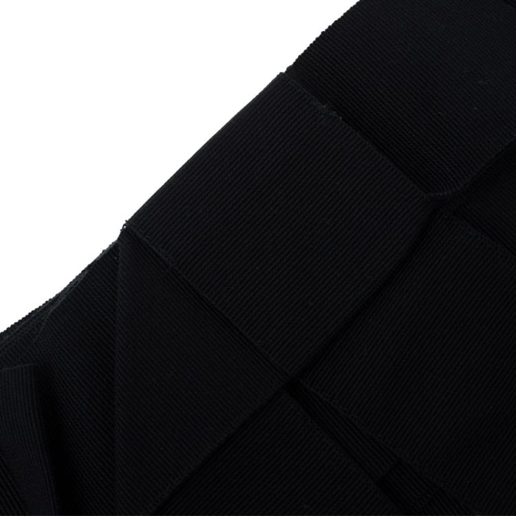 Pre Owned Dolce and Gabbana Black Grosgrain Bow Waist Belt Size 38