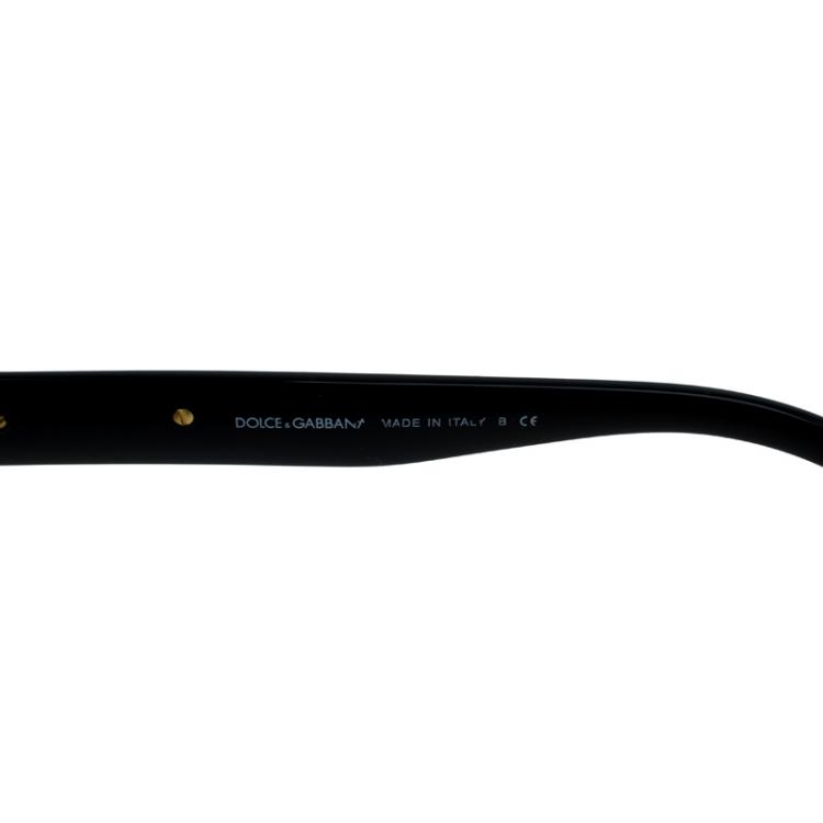 Pre Owned Dolce and Gabbana Black Sicilian Baroque Sunglasses 