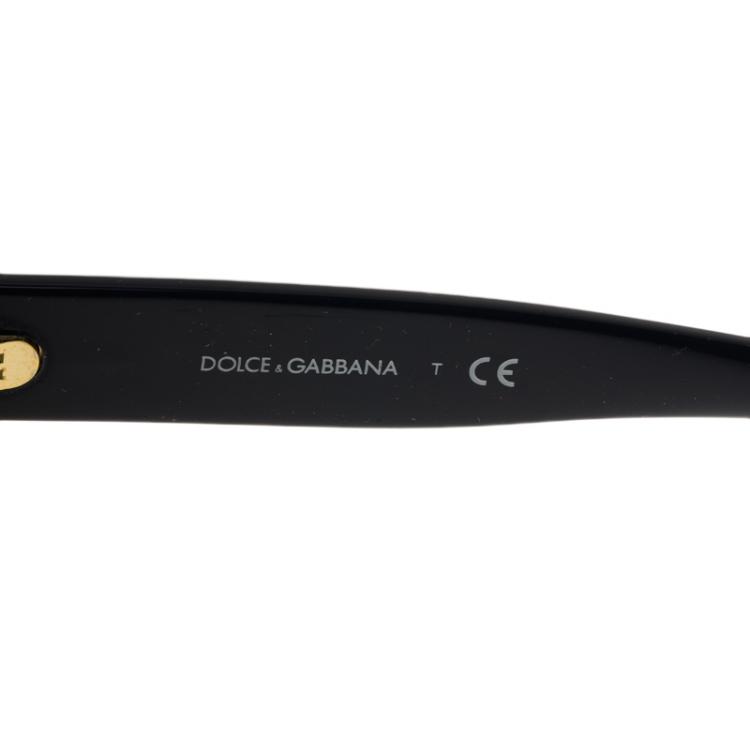 Pre Owned Dolce and Gabbana Blue Leopard Frame 4233 Cat Eye Sunglasses