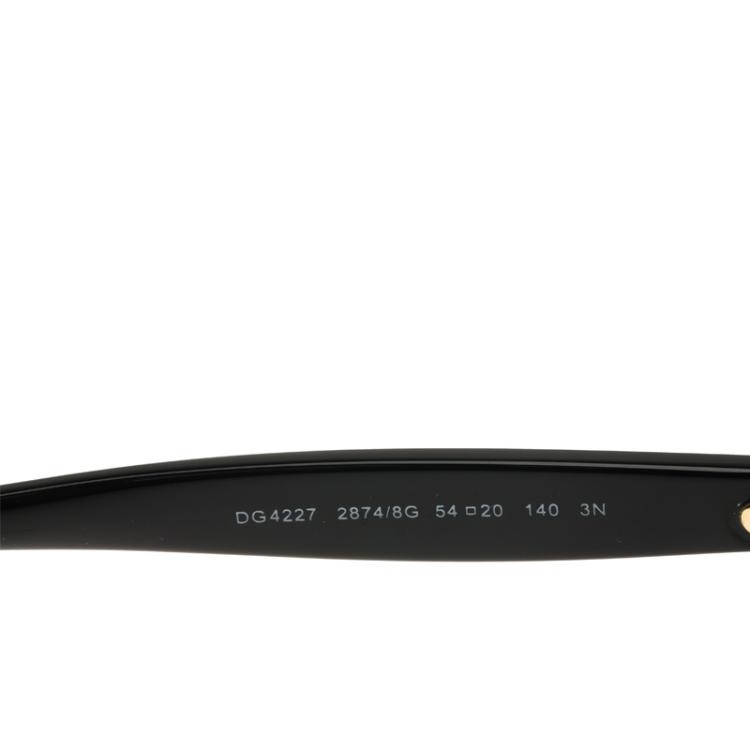 Pre Owned Dolce and Gabbana Black Polka Dot Cat Eye Sunglasses