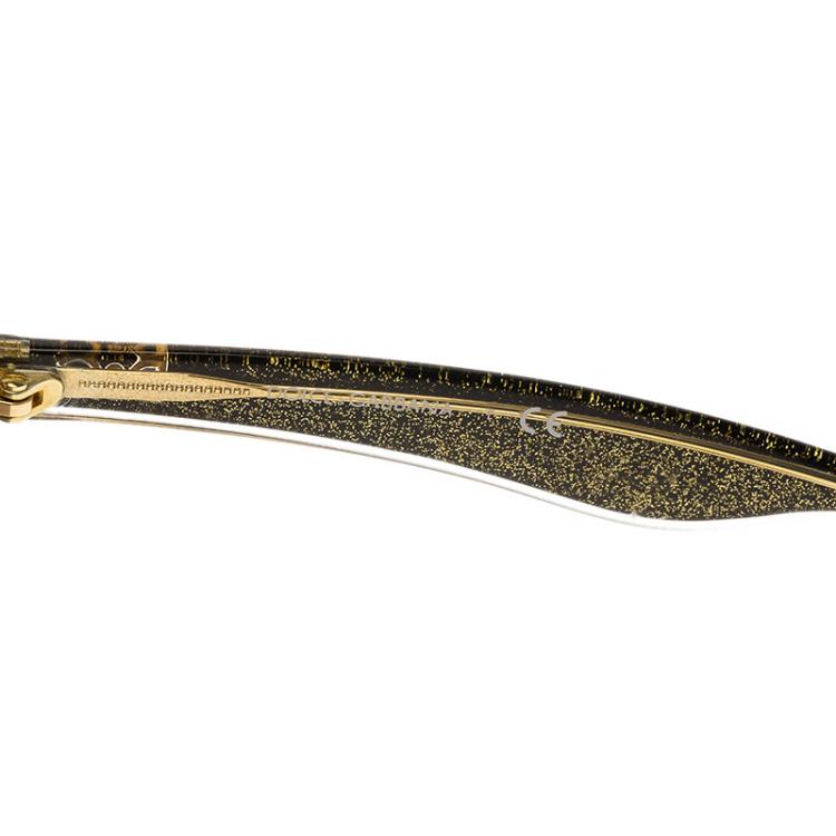 مملوكة مسبقًا Dolce and Gabbana DG4193 Black & Glitter Gold Cat Eye Sunglasses