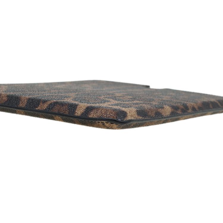 Pre Owned Dolce and Gabbana Leopard Print Canvas iPad 2 Case