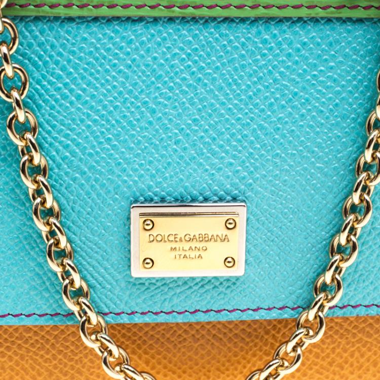 Pre Owned Dolce and Gabbana Multicolor Leather Micro Sicily Bag Accessories