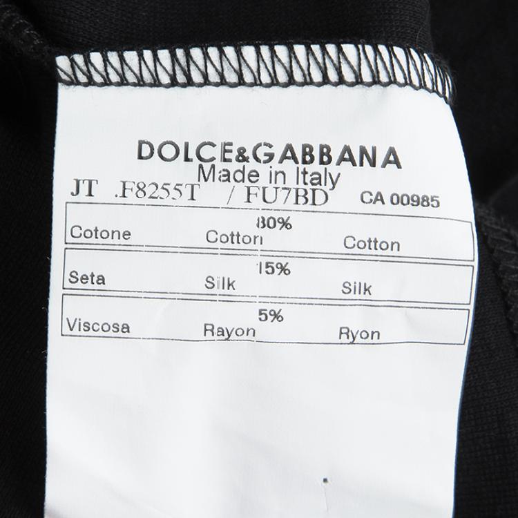 Pre Owned Dolce and Gabbana Black Cotton Velvet Epaulette Detail Sleeveless Top M