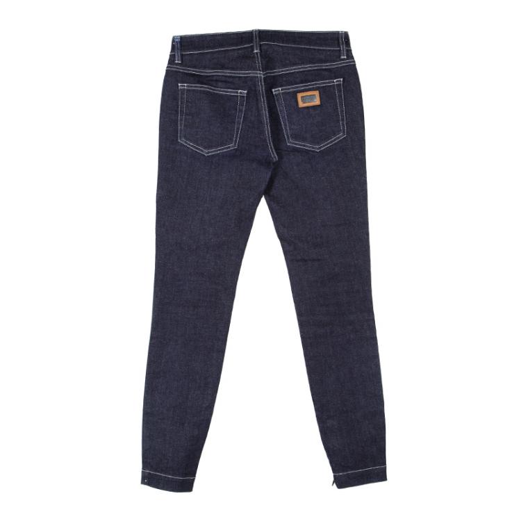Pre Owned Dolce and Gabbana Indigo Dark Wash Denim Skinny Pretty Jeans XS