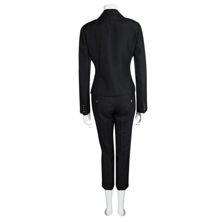 Pre Owned Dolce and Gabbana Black Tailored Pant Suit M