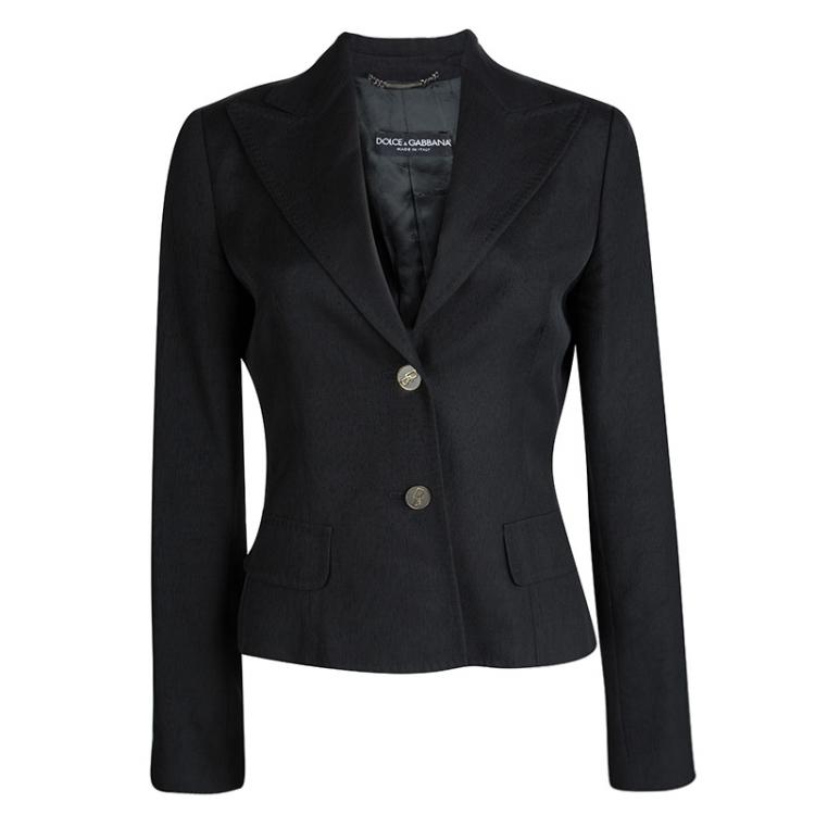 Pre Owned Dolce and Gabbana Black Tailored Pant Suit M