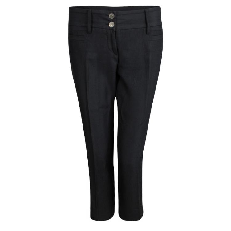 Pre Owned Dolce and Gabbana Black Tailored Pant Suit M