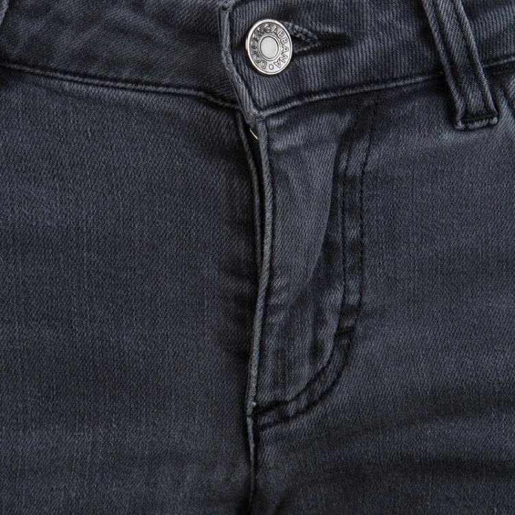 مملوكة مسبقًا Dolce And Gabbana Grey Light Washed Slim Fit Jeans S