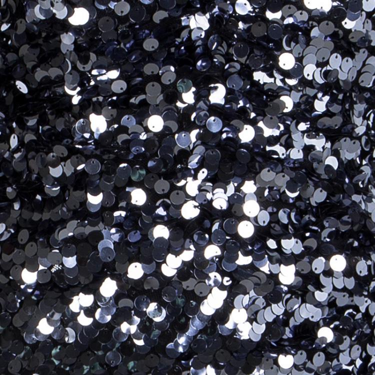 Pre Owned Dolce and Gabbana Silver Sequin Paillette Embellished Ruched Strapless Dress M