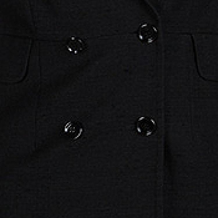 Pre Owned Dolce and Gabbana Black Textured Skirt Suit M