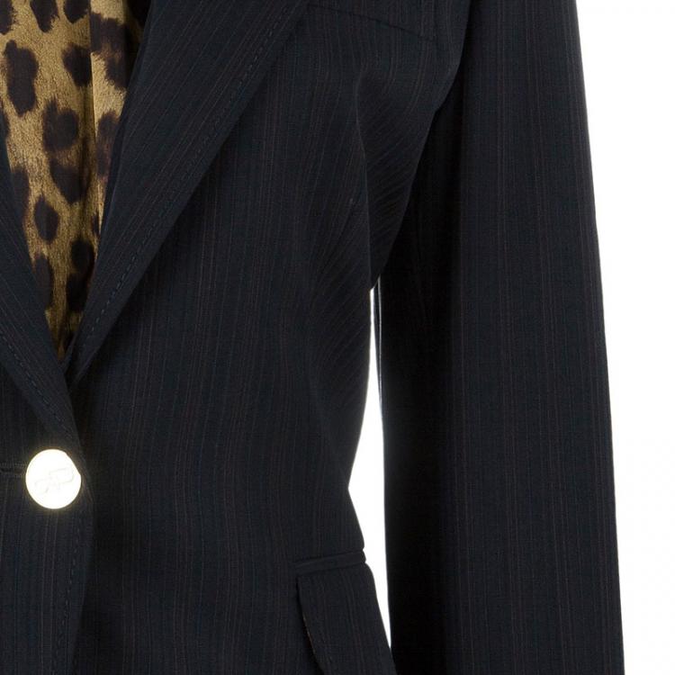 Pre Owned Dolce and Gabbana Striped Pant Suit M