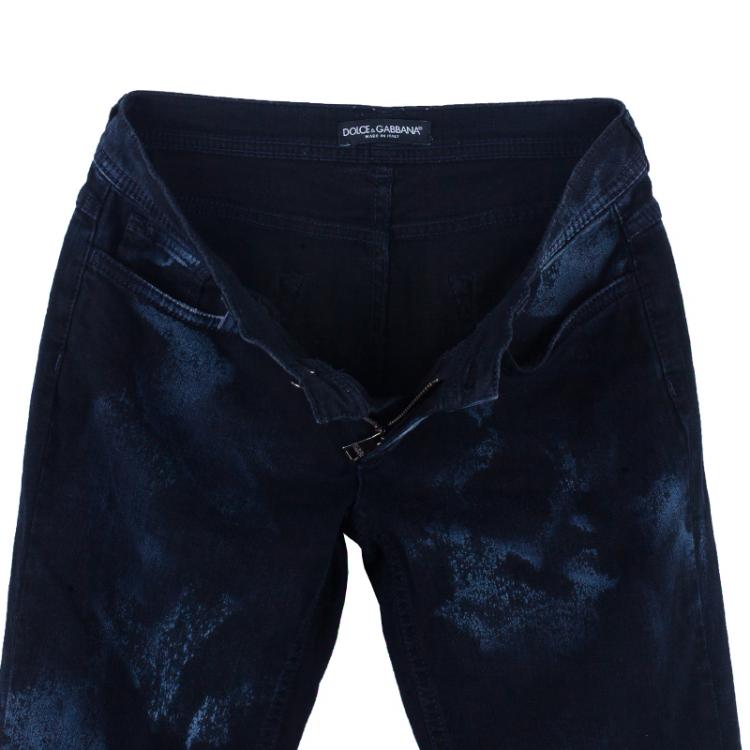 Pre Owned Dolce and Gabbana Blue Stonewash Denim Jeans S