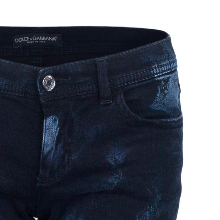 Pre Owned Dolce and Gabbana Blue Stonewash Denim Jeans S