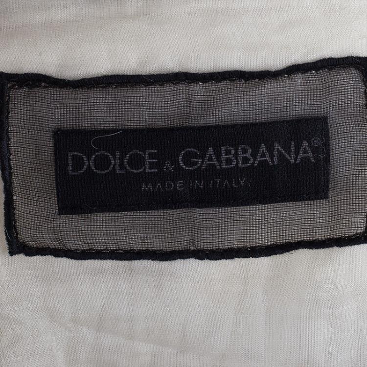 Pre Owned Dolce and Gabbana Off-white Agnello Kalga Lamb Fur Jacket S