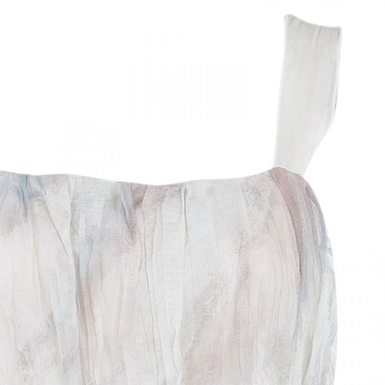 Pre Owned Dolce and Gabbana Beige Limited Edition Organza Dress S