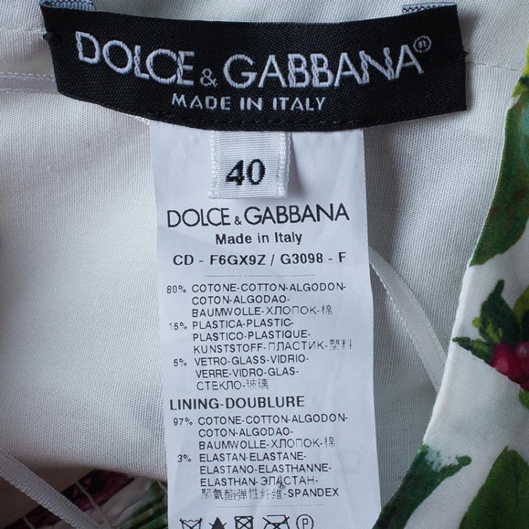 Pre Owned Dolce and Gabbana Floral Printed Flare Dress S
