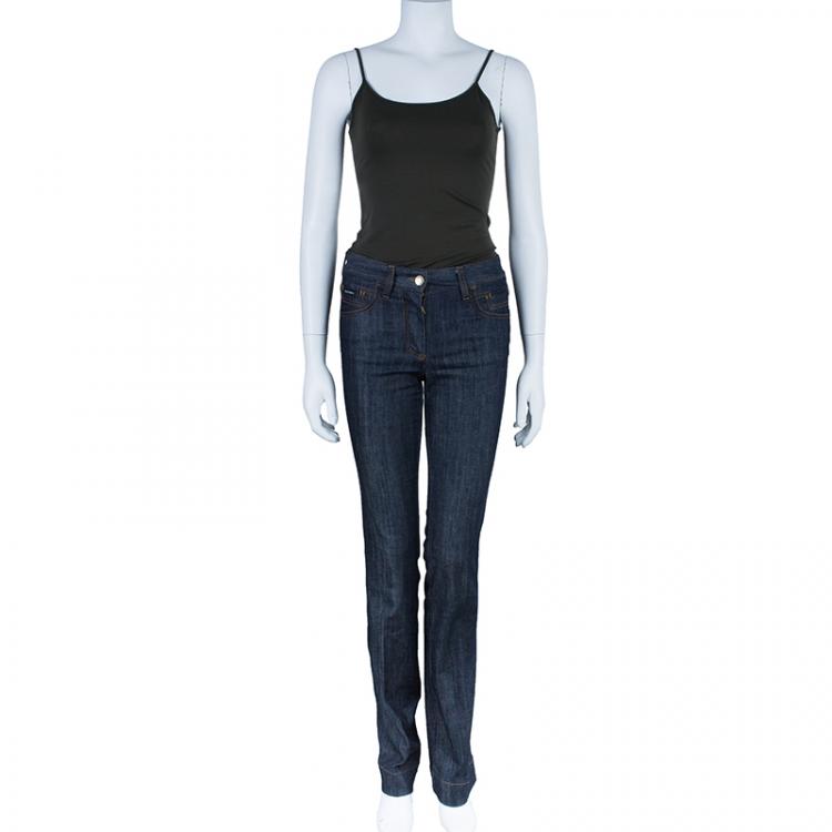 Pre Owned Dolce and Gabbana Indigo Boot Cut Denim Jeans S