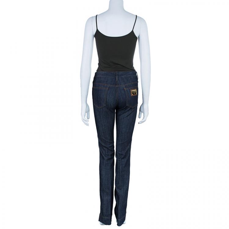 Pre Owned Dolce and Gabbana Indigo Boot Cut Denim Jeans S