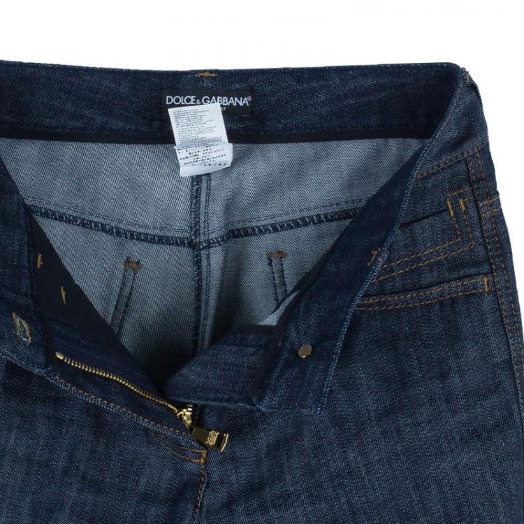 Pre Owned Dolce and Gabbana Indigo Boot Cut Denim Jeans S