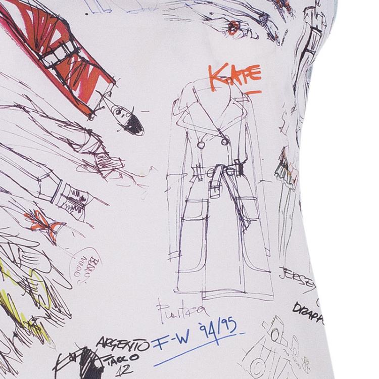 Pre Owned Dolce and Gabbana Silk Cotton Printed Top S
