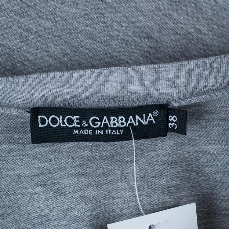 Pre Owned Dolce and Gabbana Silk Cotton Printed Top S