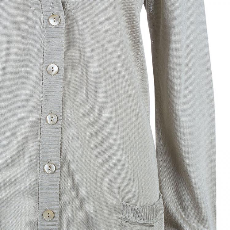 Pre Owned Dolce and Gabbana Beige Cardigan M
