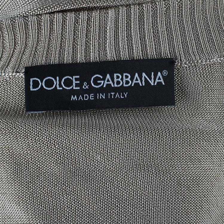Pre Owned Dolce and Gabbana Beige Cardigan M