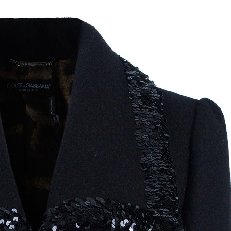 مملوكة مسبقًا Dolce And Gabbana Black Embellished Blazer M