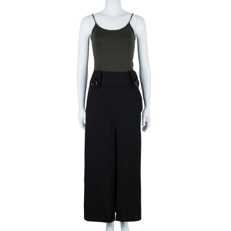 مملوكة مسبقًا Dolce and Gabbana Black Midi A-Line Skirt M