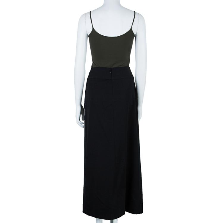 مملوكة مسبقًا Dolce and Gabbana Black Midi A-Line Skirt M