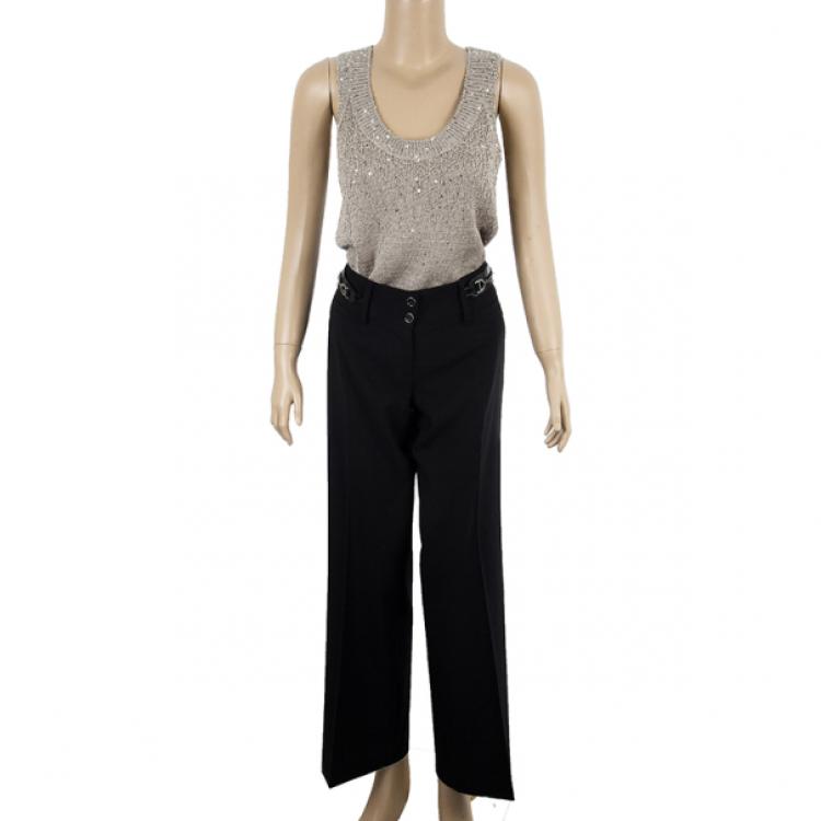 Pre Owned Dolce and Gabbana Horsebit Detail Pants S