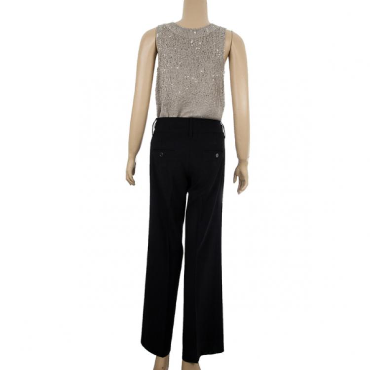 Pre Owned Dolce and Gabbana Horsebit Detail Pants S