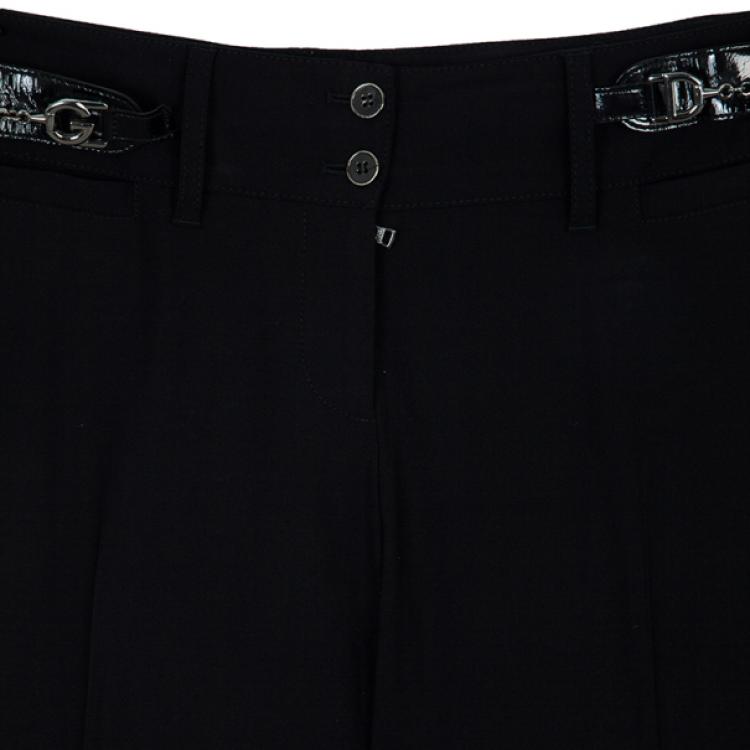 Pre Owned Dolce and Gabbana Horsebit Detail Pants S