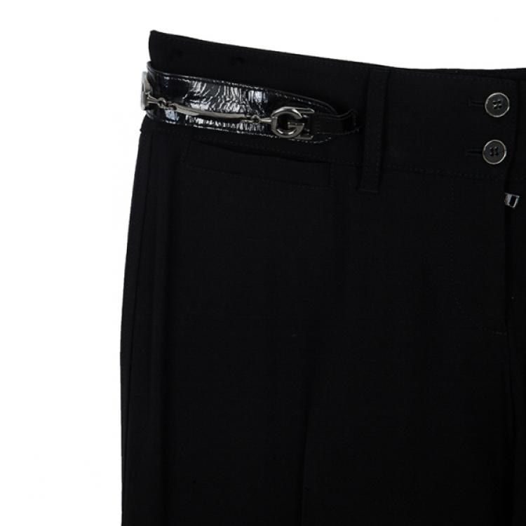 Pre Owned Dolce and Gabbana Horsebit Detail Pants S