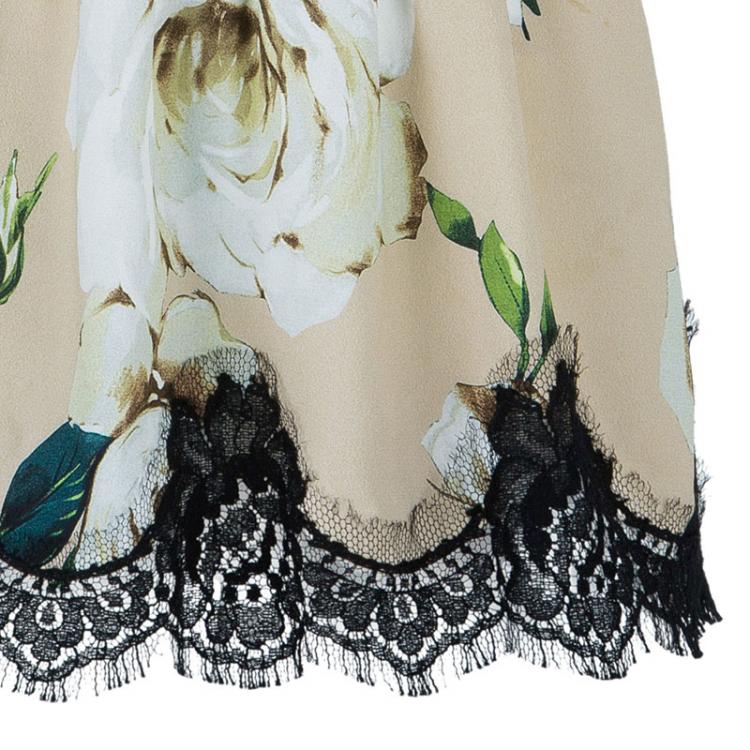 Pre Owned Dolce And Gabbana Floral Sleeveless Top M