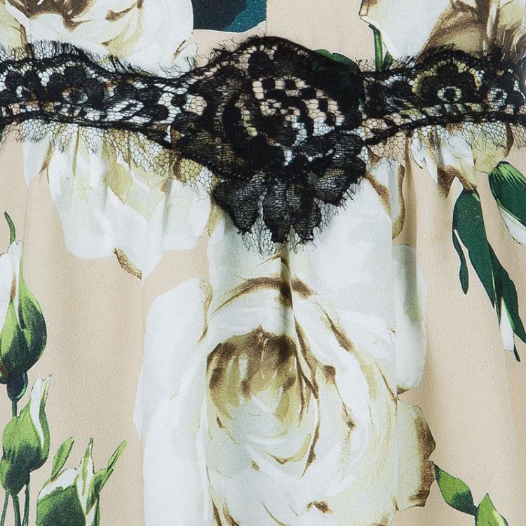 Pre Owned Dolce And Gabbana Floral Sleeveless Top M