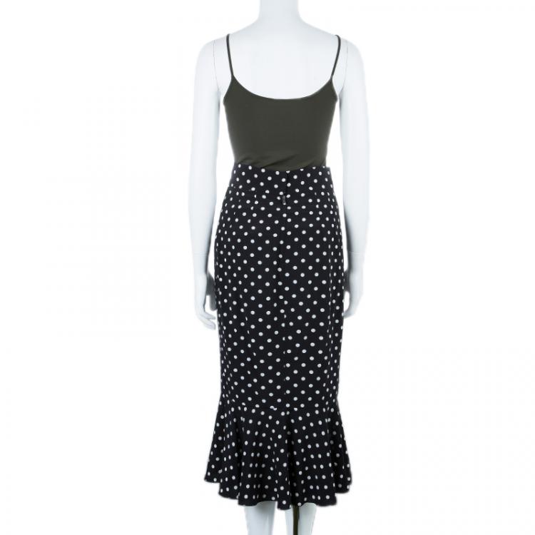 Pre Owned Dolce and Gabbana Dotted Skirt S