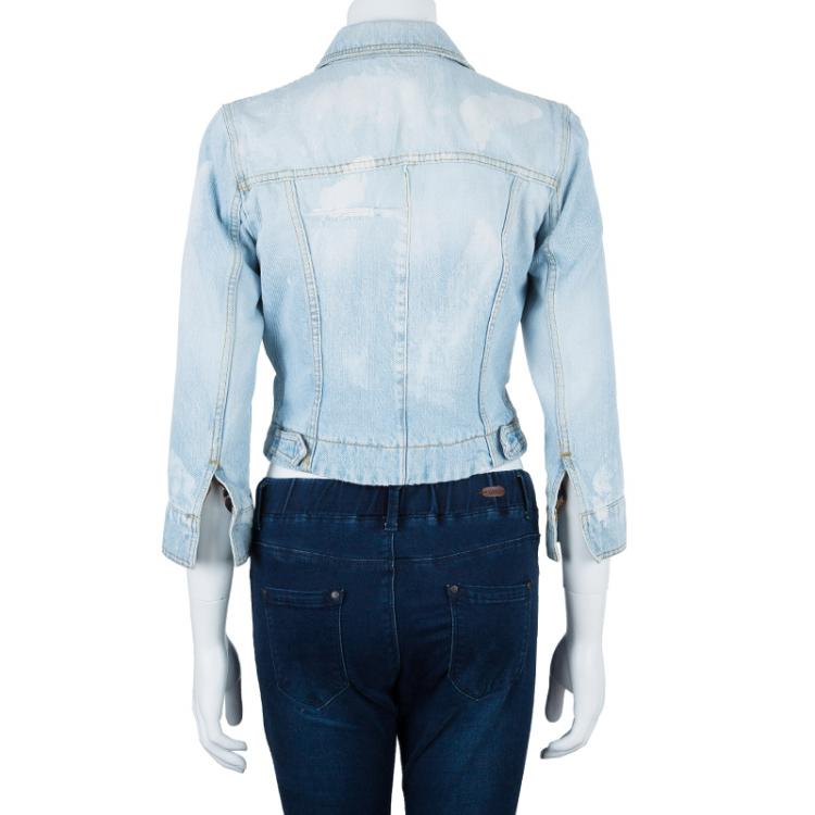 Pre Owned Dolce and Gabbana Light Blue Denim Jacket S