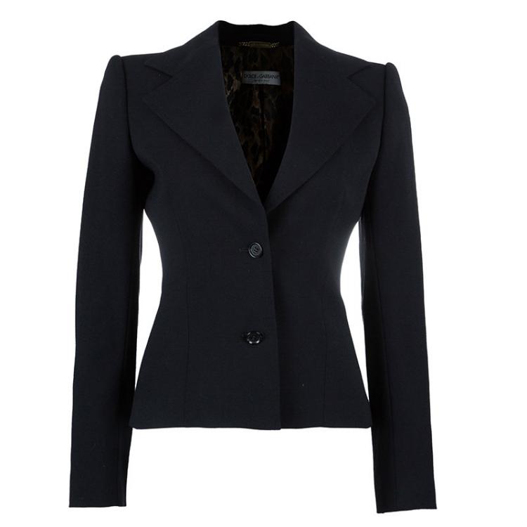 Pre Owned Dolce and Gabbana Black Skirt Suit S