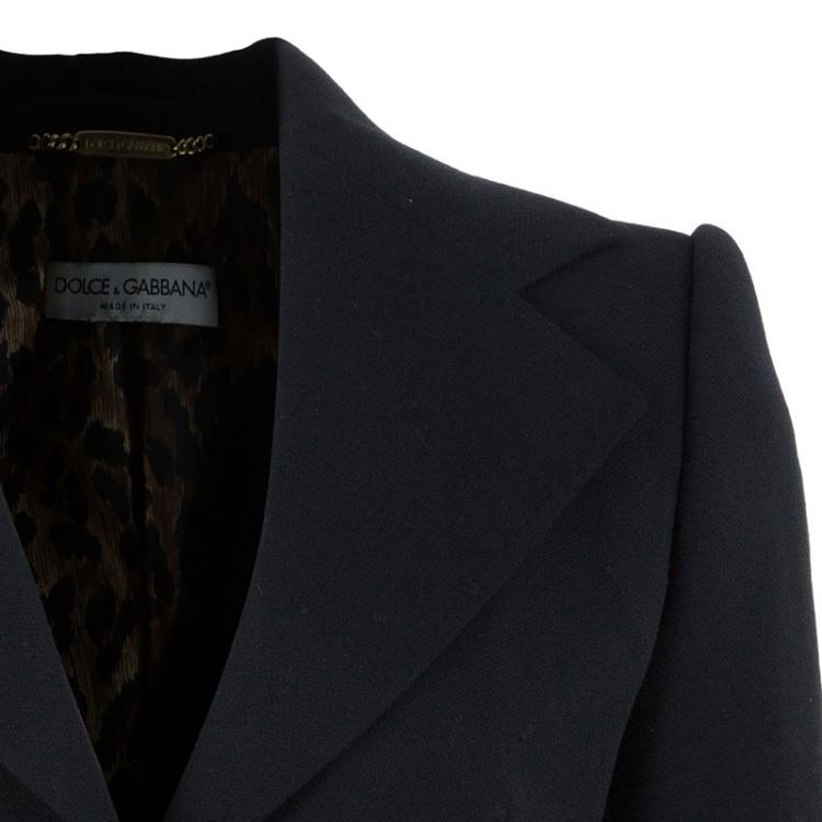 Pre Owned Dolce and Gabbana Black Skirt Suit S