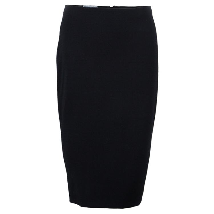 Pre Owned Dolce and Gabbana Black Skirt Suit S