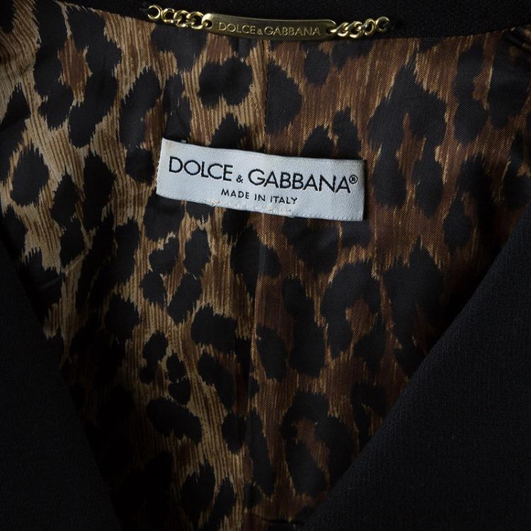 Pre Owned Dolce and Gabbana Black Skirt Suit S