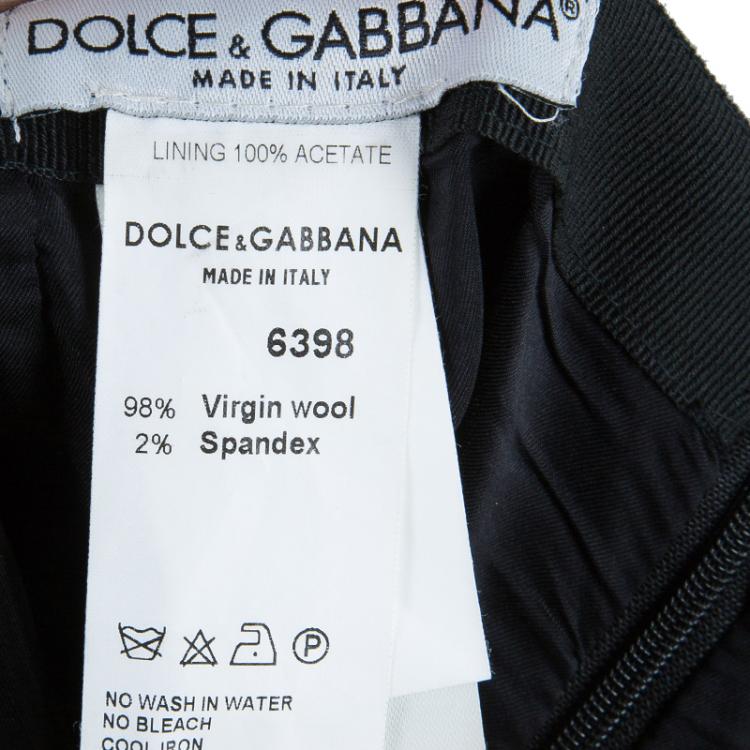 Pre Owned Dolce and Gabbana Black Skirt Suit S