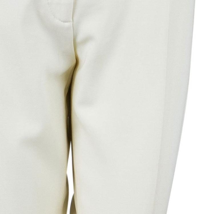 Pre Owned Dolce and Gabbana Off-White Trousers M