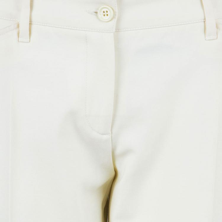 Pre Owned Dolce and Gabbana Off-White Trousers M
