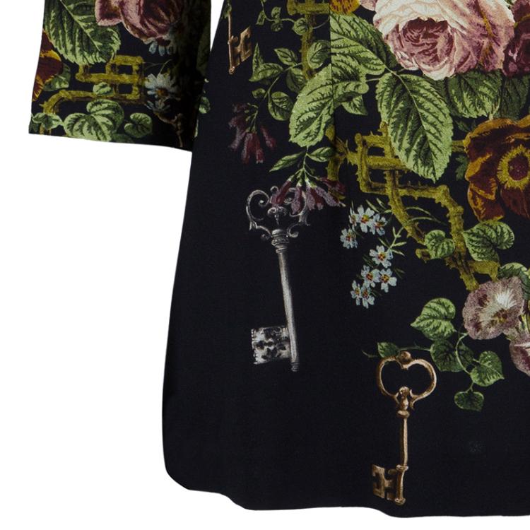 Pre Owned Dolce and Gabbana Floral Long Sleeve Top S
